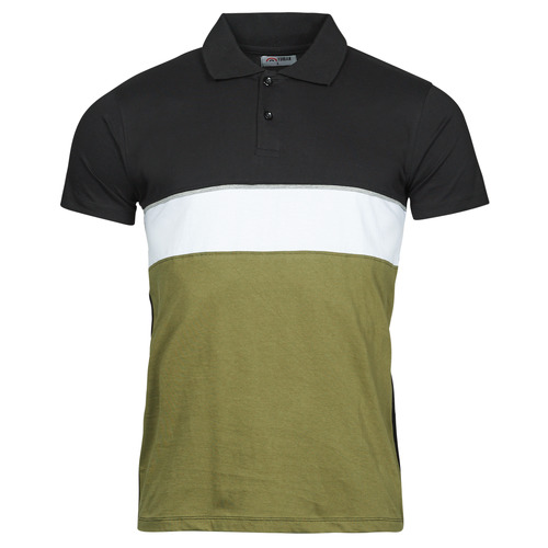 Clothing Men short-sleeved polo shirts Yurban CASTOR Kaki / Black / White