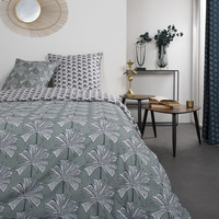 Home Bed linen Today HC3 coton 57fils HOTEL TROPIK palmeraie Green