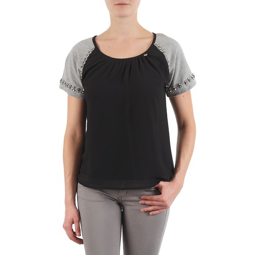 Clothing Women short-sleeved t-shirts Lollipops PADELINE TOP Black / Grey