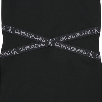 Calvin Klein Jeans PUNTO LOGO TAPE SS DRESS Black