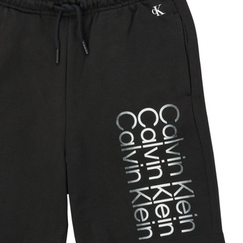 Calvin Klein Jeans INSTITUTIONAL CUT OFF LOGO SHORTS Black