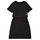 Clothing Girl Short Dresses Calvin Klein Jeans INSTITUTIONAL SILVER LOGO T-SHIRT DRESS Black