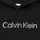 Clothing Girl sweaters Calvin Klein Jeans INSTITUTIONAL SILVER LOGO HOODIE Black