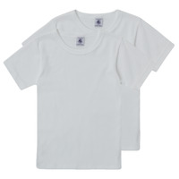 material Children short-sleeved t-shirts Petit Bateau THEO White