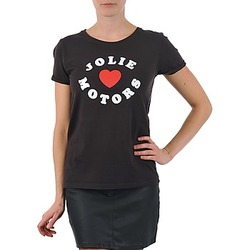 material Women short-sleeved t-shirts Kulte LOUISA JOLIEMOTOR 101954 NOIR Black