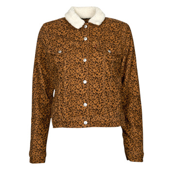 material Women Denim jackets Levi's WT-TRUCKER-SHERPA Scratchy / Leopard / Ginger