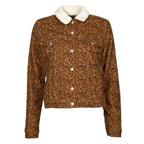 catalogus nul Onbelangrijk Levi's WT-TRUCKER-SHERPA Scratchy / Leopard / Ginger - Free delivery |  Spartoo NET ! - Clothing Denim jackets Women USD/$122.40