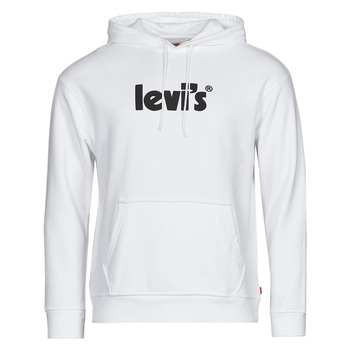 Clothing Men sweaters Levi's RELAXED GRAPHIC PO Poster / Hoodie / White