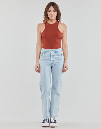 Clothing Women straight jeans Levi's RIBCAGE STRAIGHT ANKLE Ojai / Shore