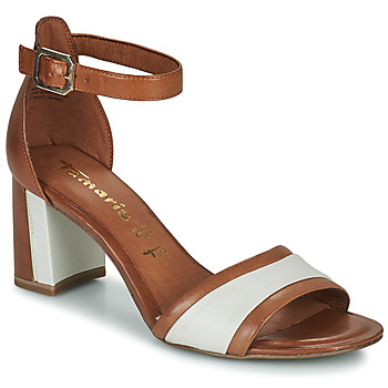 Shoes Women Sandals Tamaris GRATIA Brown / White