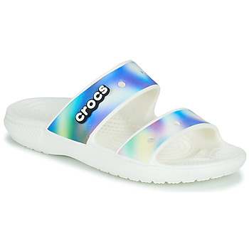 Shoes Women Mules Crocs CLASSIC CROCS SOLARIZED SANDAL White / Blue