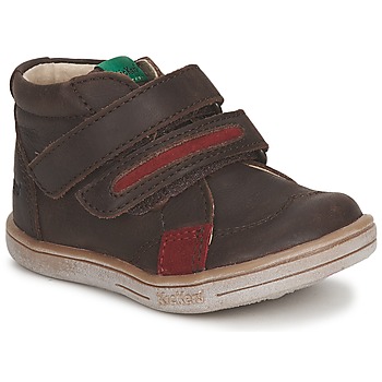 Shoes Boy Mid boots Kickers TAXI Brown / Red