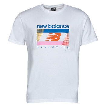 material Men short-sleeved t-shirts New Balance ATEEH AMP TEEEE White