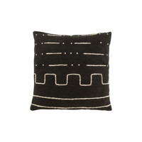 Home Outdoor textiles J-line COUSSIN DESSIN GRAPH 1 COT NOI (45x45x1cm) Black