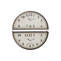 Home Clocks J-line HORL 2P PARIS NEW YORK MET BR (74x7.5x77cm) Black