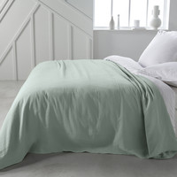 Home Blankets / throws Today Plaid XL 150/200 Gaze de coton TODAY Essential Celadon Celadon