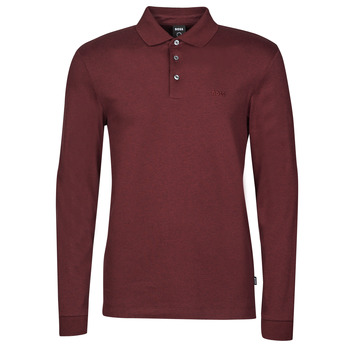 Clothing Men long-sleeved polo shirts BOSS Pado 30 Bordeaux
