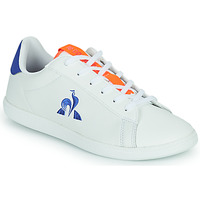 Shoes Children Low top trainers Le Coq Sportif COURTSET GS SPORT White / Orange / Blue