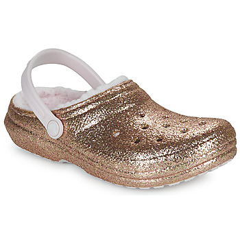 Shoes Girl Clogs Crocs Classic Lined Glitter Clog T Gold