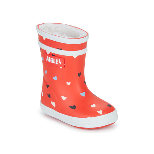 Shoes Children Wellington boots Aigle BABY FLAC F PT2 Red / White