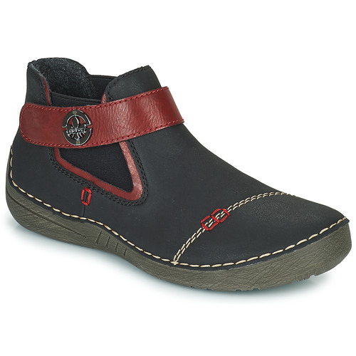 Rieker Black / Bordeaux - Free | Spartoo ! - Shoes Mid boots Women USD/$65.60