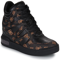 Shoes Women High top trainers Guess LISA Black / Brown