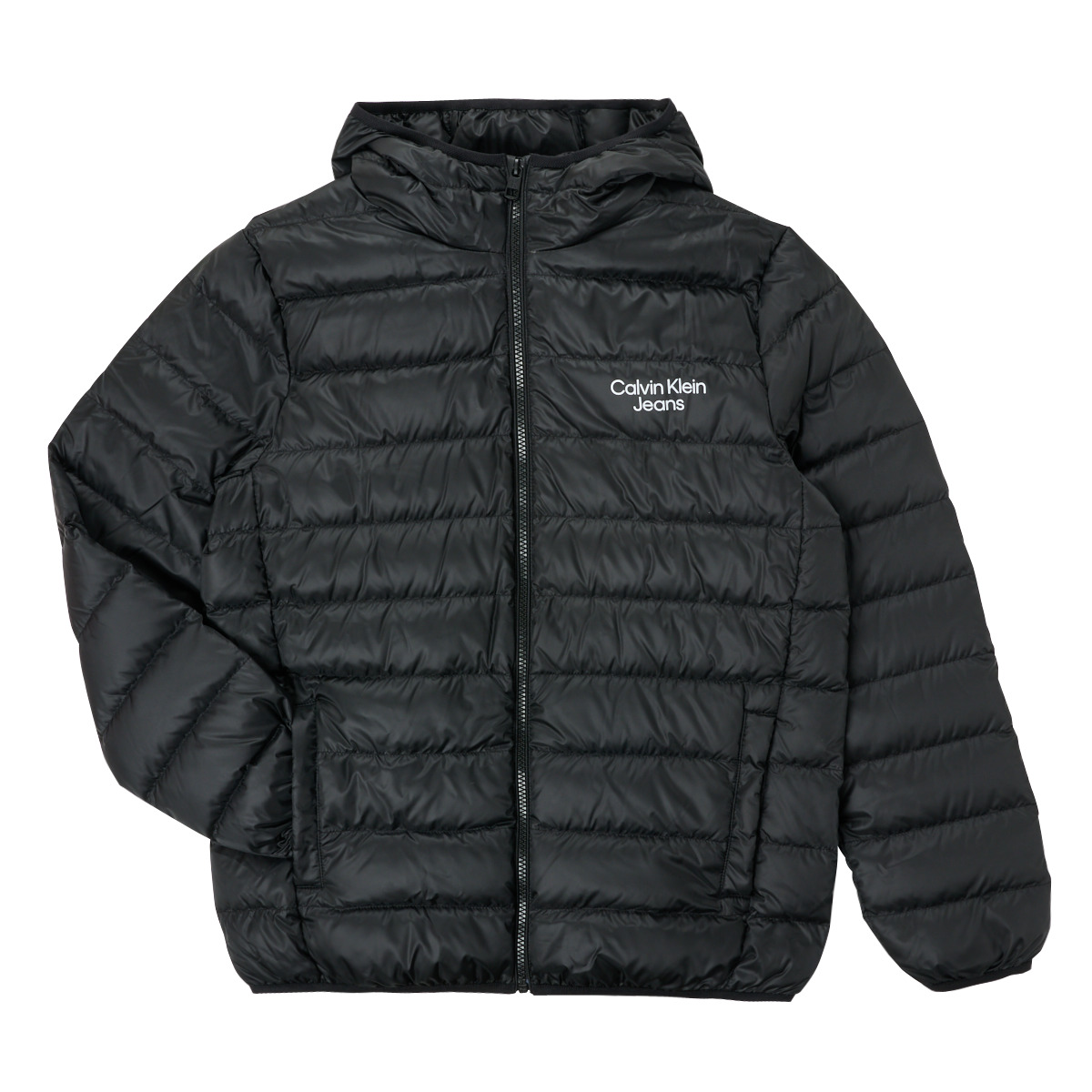 Calvin Klein | LW Duffel - Free coats Child Clothing - delivery Black Jeans ! Spartoo JACKET LOGO DOWN NET