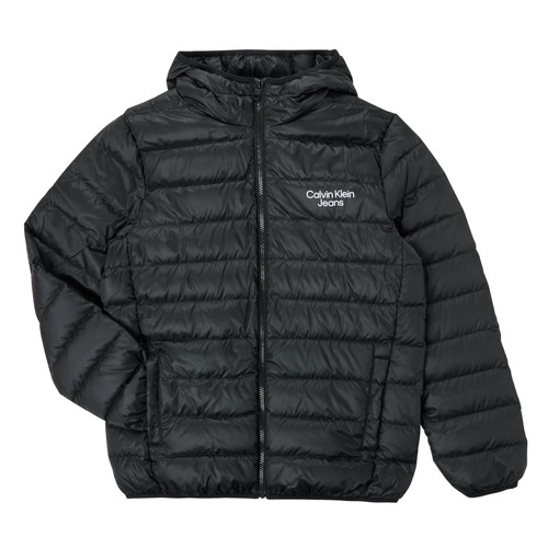 Calvin Klein Jeans LW DOWN LOGO JACKET Black - Free delivery | Spartoo NET  ! - Clothing Duffel coats Child