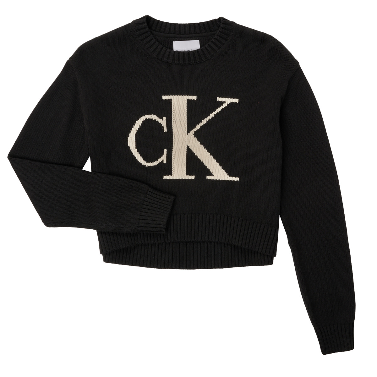 Calvin Klein Jeans MONOGRAM SWEATER Black - Free delivery | Spartoo NET ! -  Clothing sweaters Child