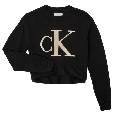 Calvin Klein Jeans MONOGRAM SWEATER Black - Free delivery | Spartoo NET ! -  Clothing sweaters Child USD/$