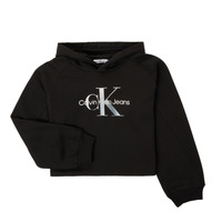 material Girl sweaters Calvin Klein Jeans GRADIENT MONOGRAM HOODIE Black