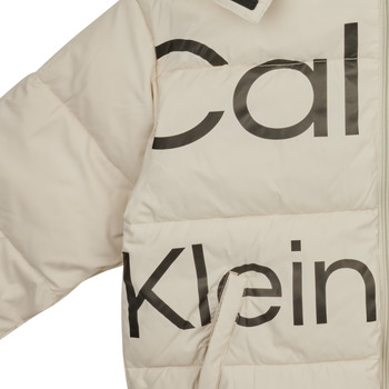 Calvin Klein Jeans BOLD INSTITUTIONAL LOGO PUFFER JACKET White