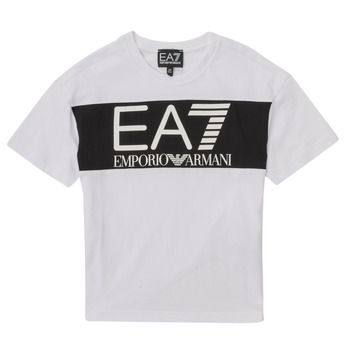 Clothing Boy short-sleeved t-shirts Emporio Armani EA7 6LBT58-BJ02Z-1100 White