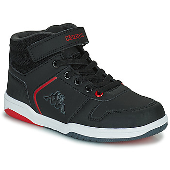 Shoes Boy High top trainers Kappa KARY MD EV KID Black / Red