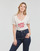 Clothing Women short-sleeved t-shirts Ikks BV10155 Ecru / Red