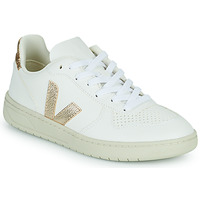 Shoes Women Low top trainers Veja V-10 White / Gold