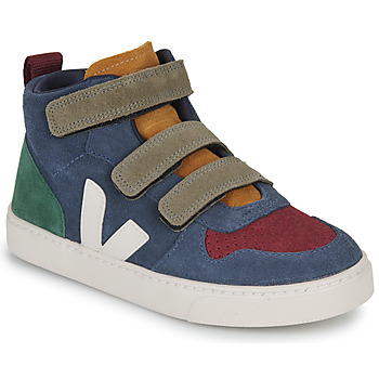 Shoes Children High top trainers Veja SMALL V-10 MID Blue / Green / Red
