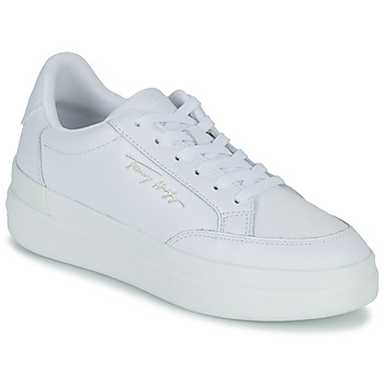 Shoes Women Low top trainers Tommy Hilfiger Th Signature Leather Sneaker White