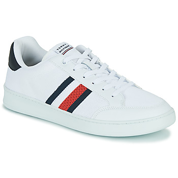 Shoes Men Low top trainers Tommy Hilfiger Retro Cupsole Knit Mix Stripes White