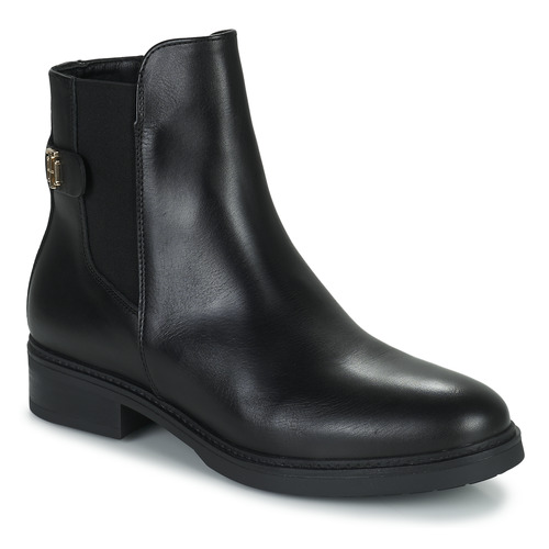 præst Arthur slogan Tommy Hilfiger Coin Leather Flat Boot Black - Free delivery | Spartoo NET !  - Shoes Mid boots Women USD/$140.80