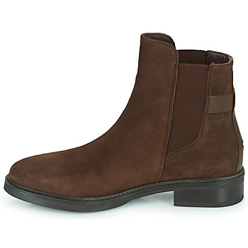 Tommy Hilfiger Coin Suede Flat Boot Brown