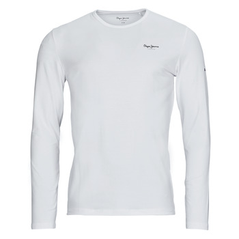 Clothing Men Long sleeved shirts Pepe jeans ORIGINAL BASIC 2 LONG White