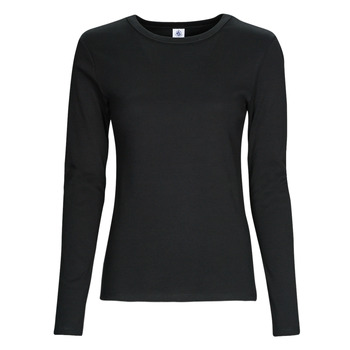 Clothing Women Long sleeved shirts Petit Bateau A040T Black