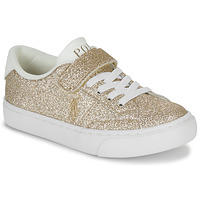 Shoes Girl Low top trainers Polo Ralph Lauren THERON IV PS Gold