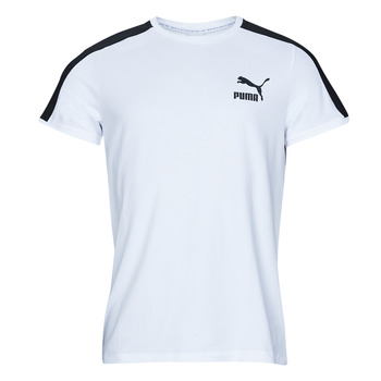 Clothing Men short-sleeved t-shirts Puma ICONIC T7 White