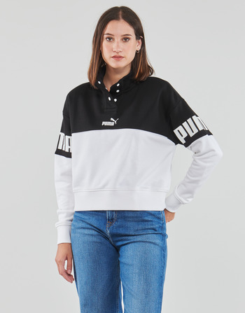 Clothing Women sweaters Puma PUMA WER COLORBLOCK Black / White