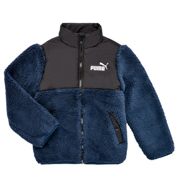 Clothing Boy Blouses Puma SHERPA JACKET Blue / Black