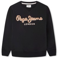 Clothing Boy sweaters Pepe jeans LAMONTY CREW Black