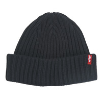 Clothes accessories hats Levi's RIBBED BEANIE Black
