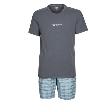 Clothing Men Sleepsuits Calvin Klein Jeans PYJAMA SHORT Grey / Blue